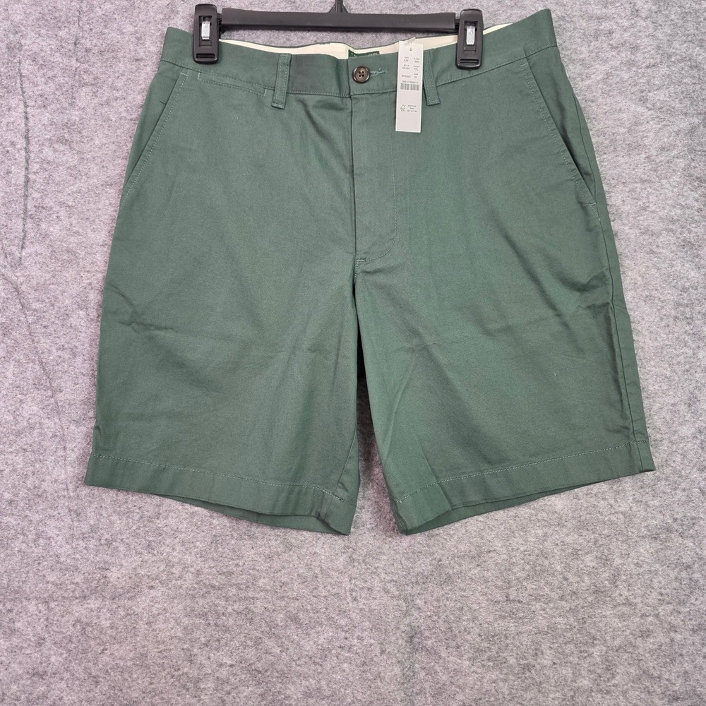 J.Crew Mens Emerald Green Chino Shorts 9 Inch Inseam Size 31 CH150 FFL